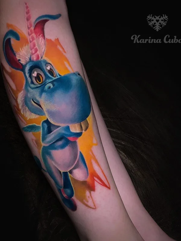 color cartoon 纹身 在 forearm #45485 | 纹身师 Карина Куба 