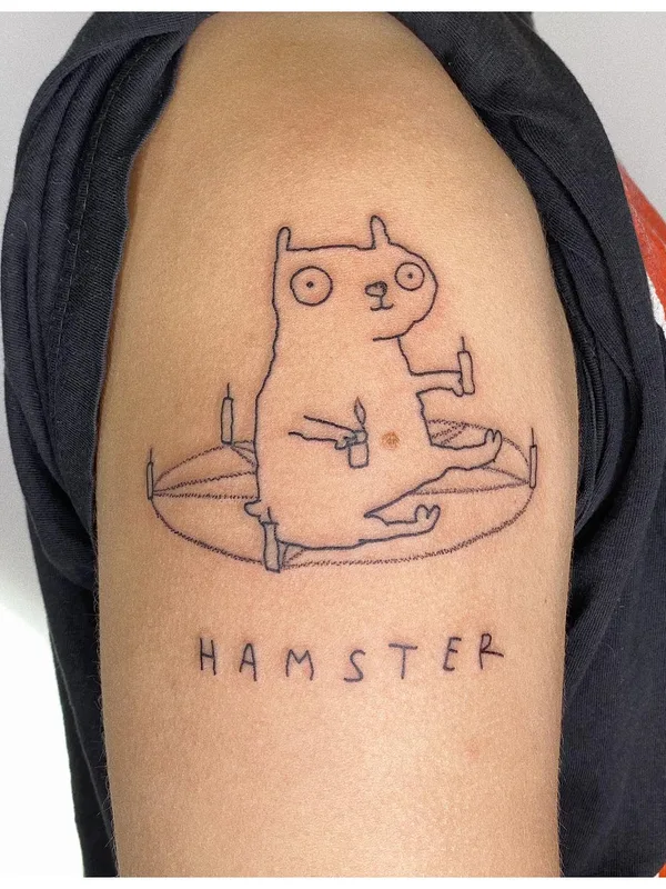 black sketch tattoo auf upper arm #60374 | Tätowierer Bowser
