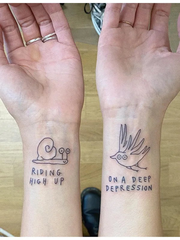 black linework tattoo auf wrist #60375 | Tätowierer Bowser