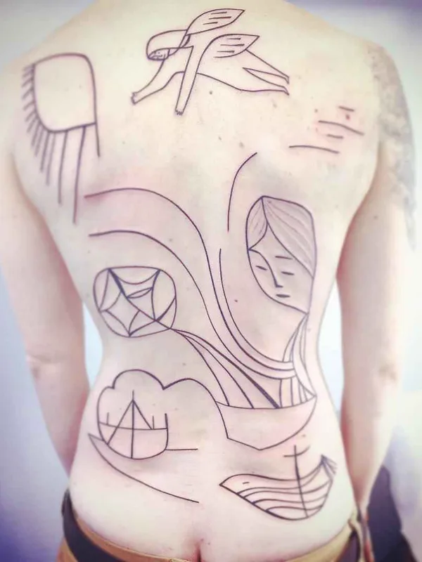 Author's Style tattoo by Lionel Fahy in Paris