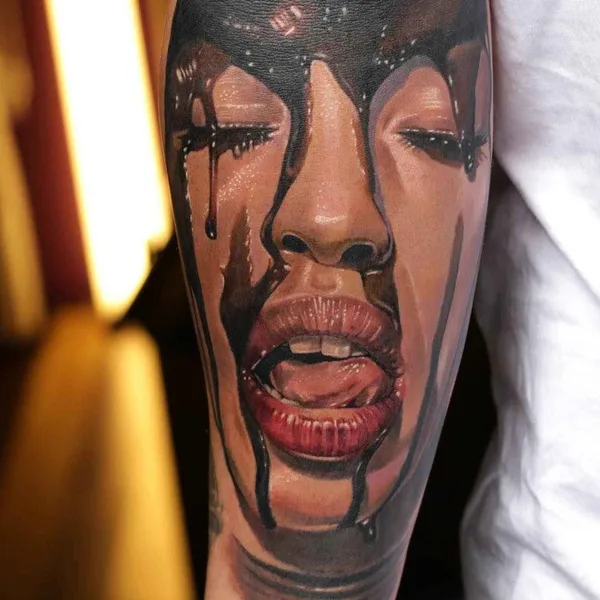 Portrait tattoo by Dongkyu Lee (Qtattoo) in Seoul
