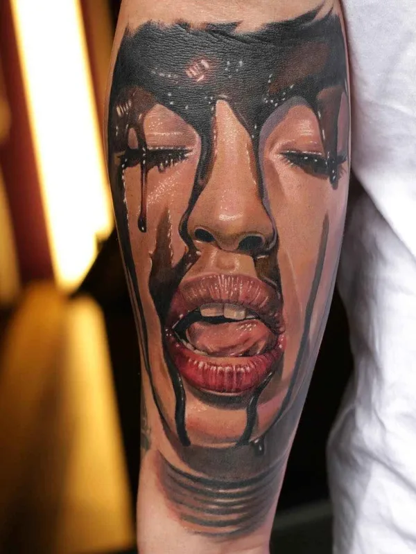 female color realism tattoo on forearm #1740 | Tattoo Artist Dongkyu Lee (Qtattoo)