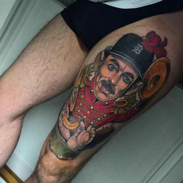 New School tattoo by Aniela Dahlgren in Stockholm