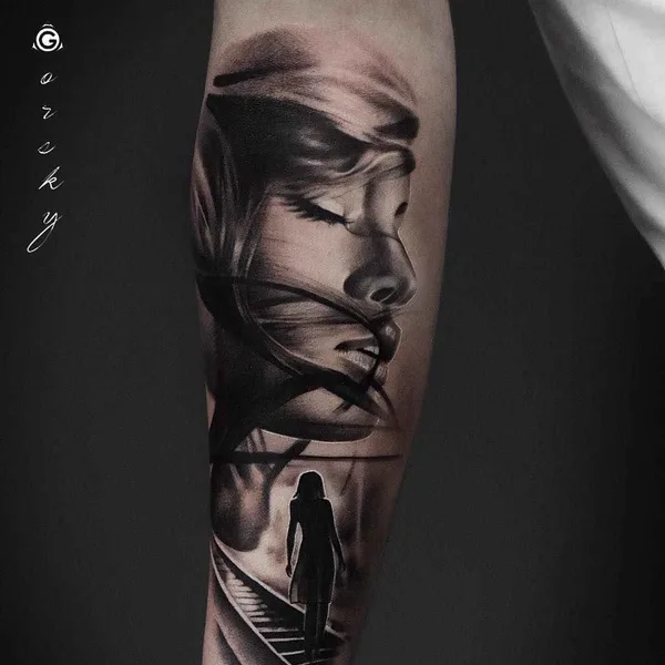 Авторская tattoo by Damian Gorski in London
