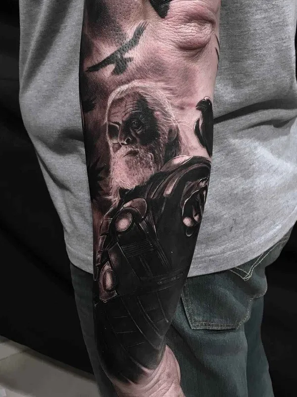 black and grey realism tatouage sur forearm #9803 | Artiste tatoueur Silvano Fiato