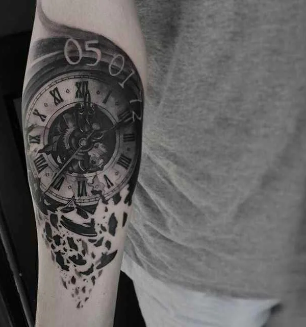 black and grey black and grey tatouage sur forearm #74 | Artiste tatoueur Karl van der Linden