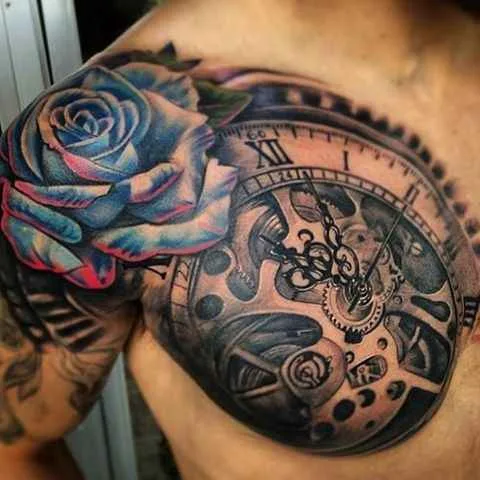 color realism tattoo auf chest #494 | Tätowierer Johnny Smith