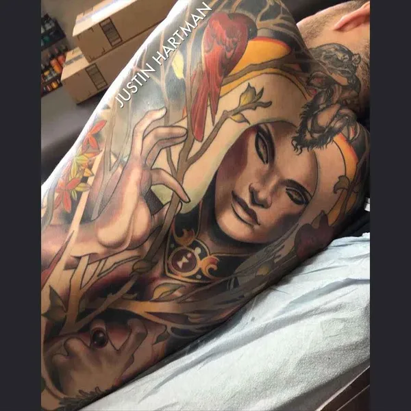 Neo Traditional tattoo by Justin Hartman in Mesa
