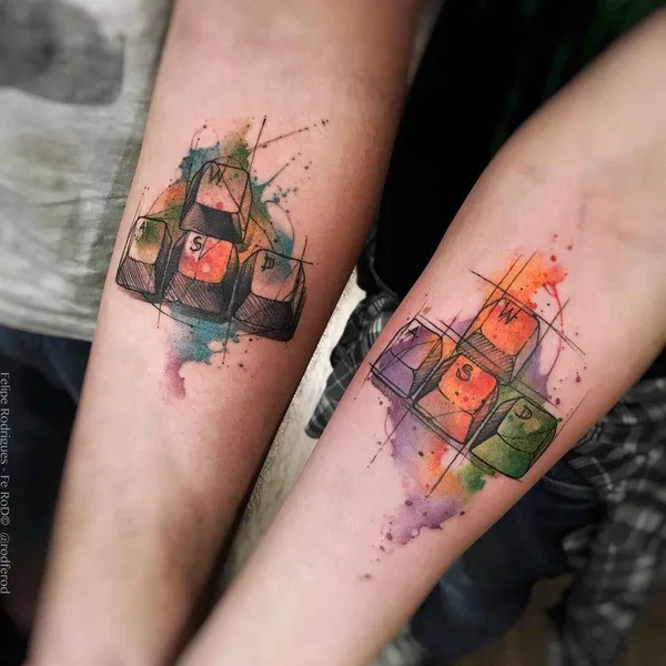 Watercolor tattoo by Felipe Rodrigues (Fe Rod) in São Paulo