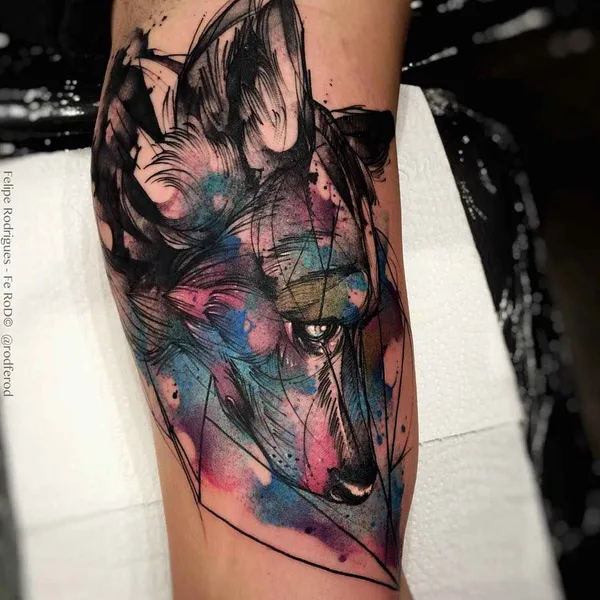Watercolor tattoo by Felipe Rodrigues (Fe Rod) in São Paulo