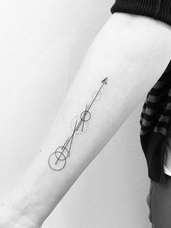 black and grey geometric татуировка на forearm #1069 | Тату мастер Rob Green