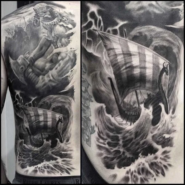 Хоррор tattoo by Matt Mrowka in New York City