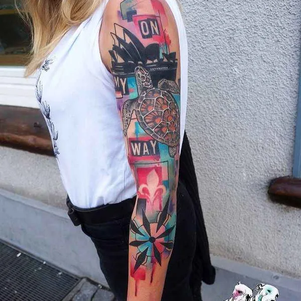 Neo Traditional tattoo by Dynoz Art Attack