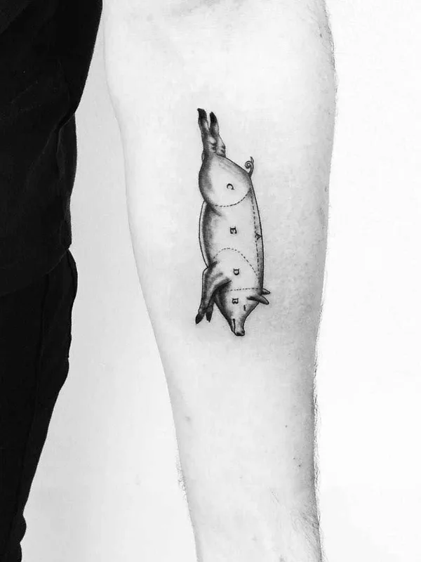 black and grey blackwork татуировка на forearm #1070 | Тату мастер Rob Green