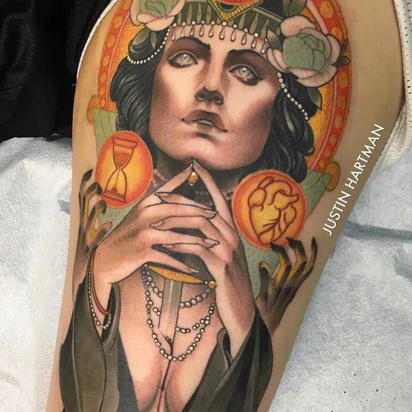 Neo Traditional tattoo by Justin Hartman in Mesa