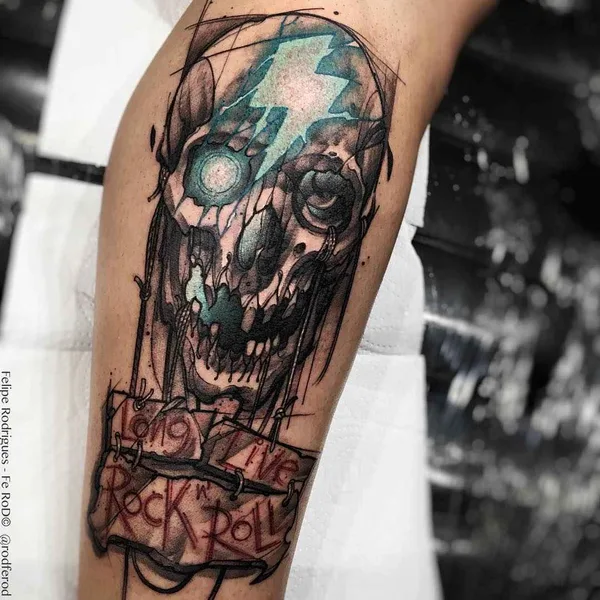 Watercolor tattoo by Felipe Rodrigues (Fe Rod) in São Paulo