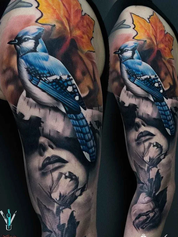 color realism tatouage sur full sleeve #1115 | Artiste tatoueur Damian Gorski