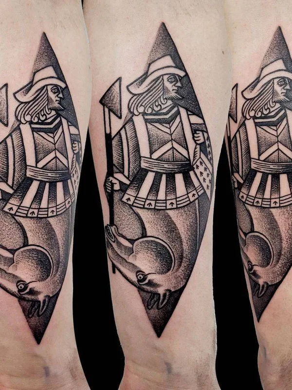 black and grey blackwork tattoo on forearm #22736 | Tattoo Artist Marcin Pawlus