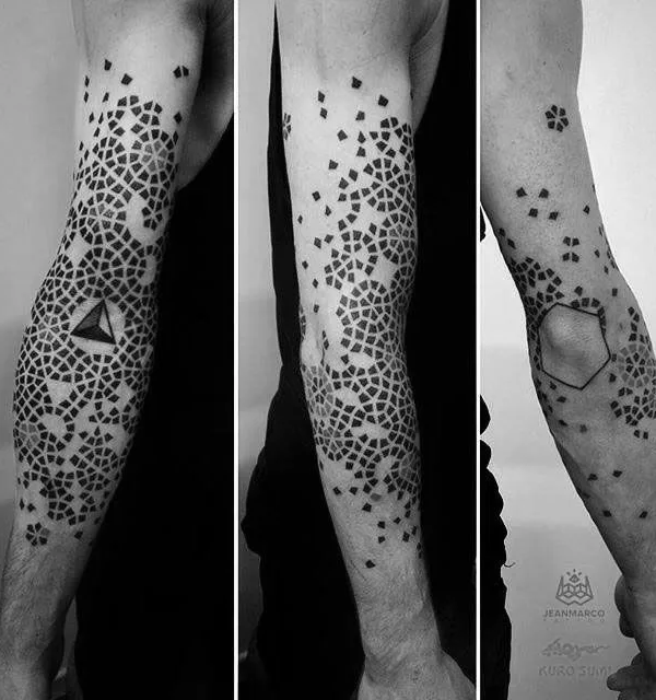 male black and grey geometric татуировка на forearm #35695 | Тату мастер JeanmarcoTattoo