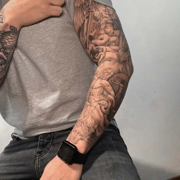 Realism tattoo by Alex Uragan in Moscow