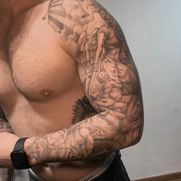 Realism tattoo by Alex Uragan in Moscow