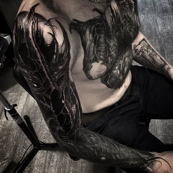 Horror tattoo by Leny Tusfey