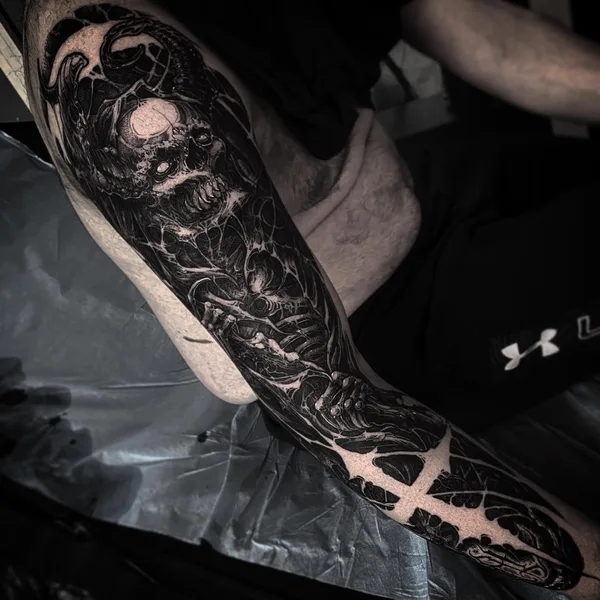Horror tattoo by Leny Tusfey