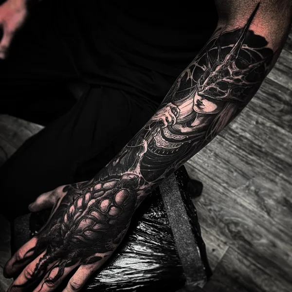 Horror tattoo by Leny Tusfey