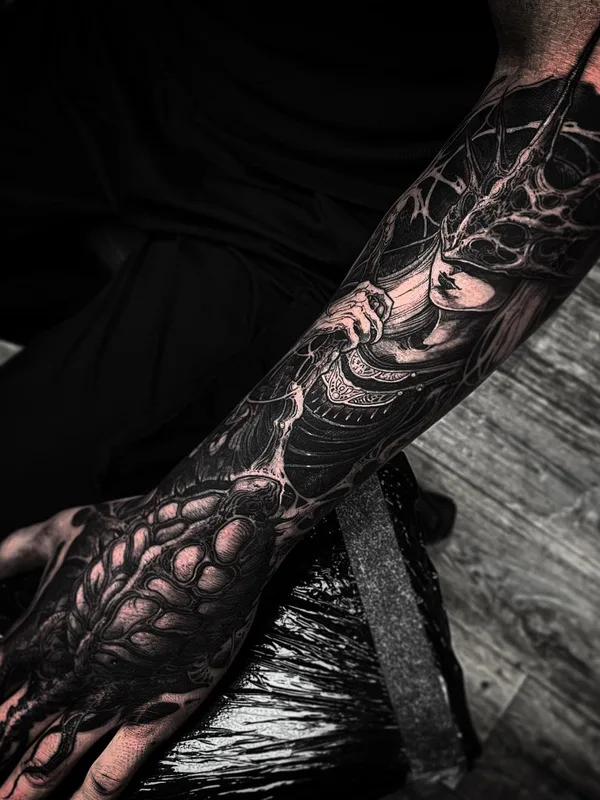 Horror tattoo by Leny Tusfey