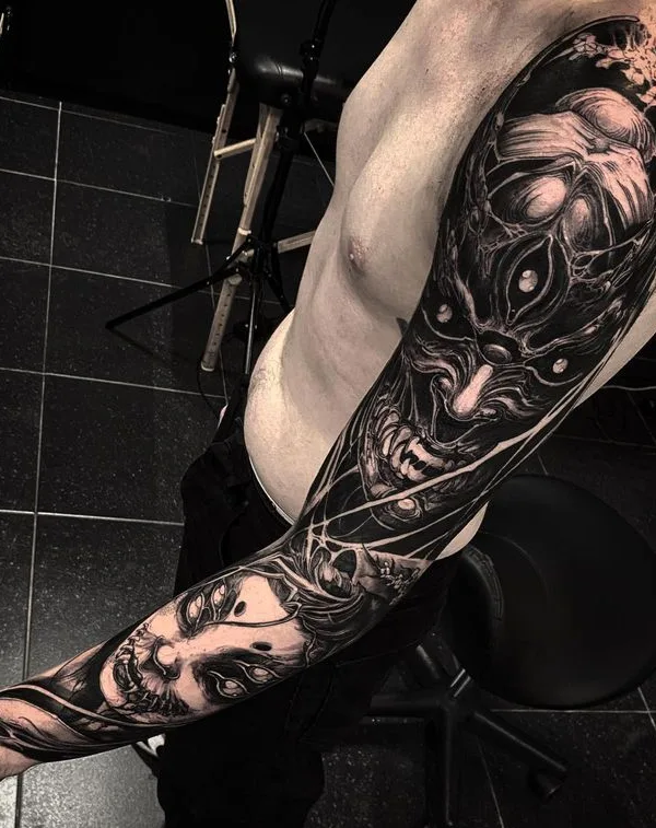 Horror tattoo by Leny Tusfey