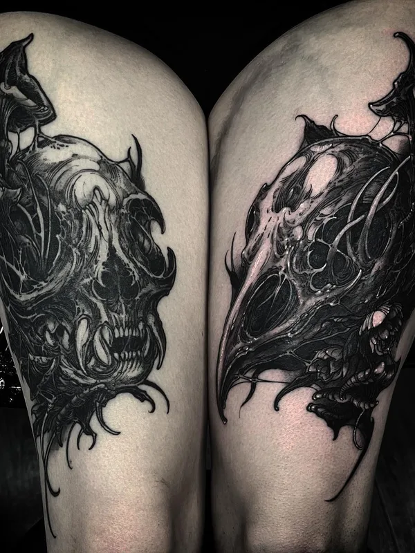 Horror tattoo by Leny Tusfey