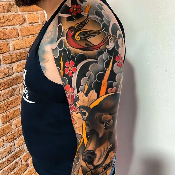 Neo Traditional tattoo by Alex Garcia