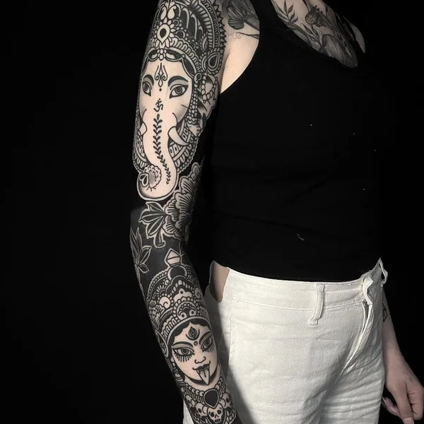 Oriental tattoo by Jeremie Kergroach in Bruxelles