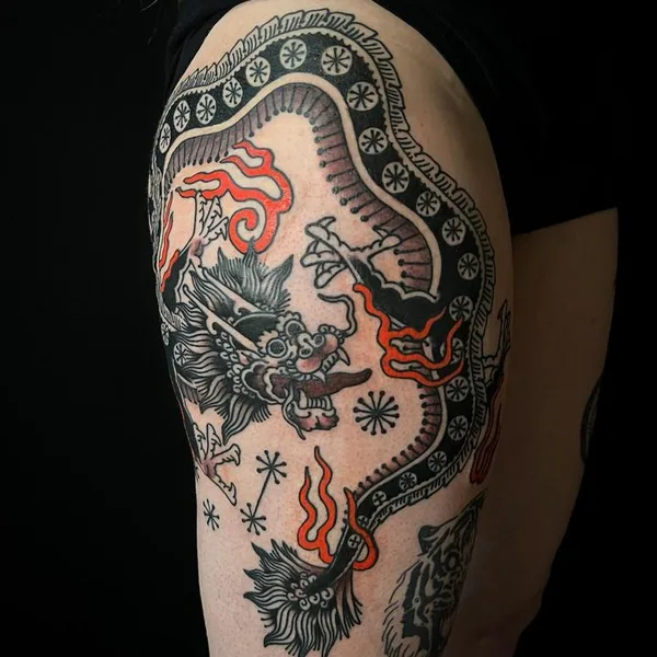 Oriental tattoo by Jeremie Kergroach in Bruxelles