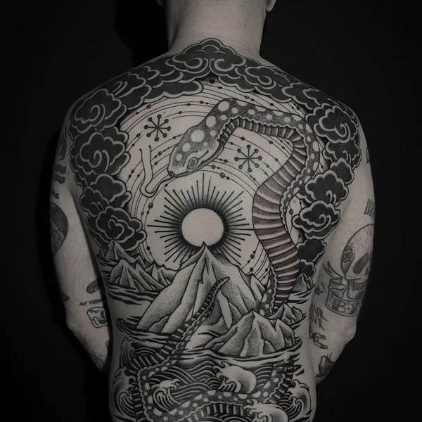 Oriental tattoo by Jeremie Kergroach in Bruxelles