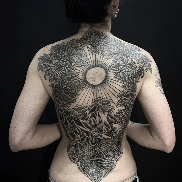 Oriental tattoo by Jeremie Kergroach in Bruxelles