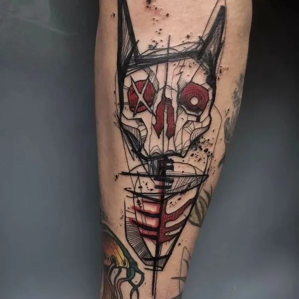 Graphic tattoo by Weeping Hyena