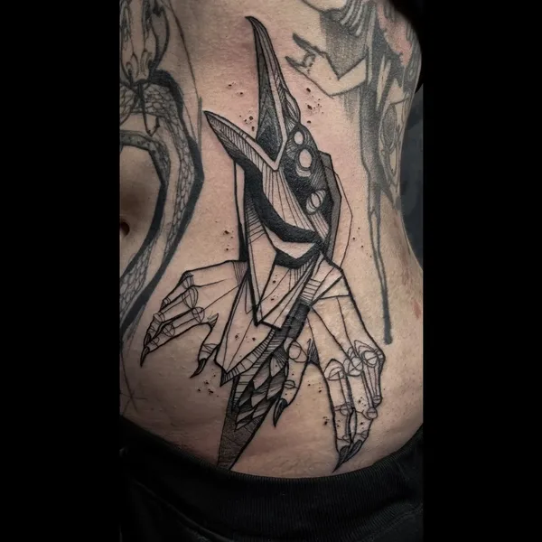 Graphic tattoo by Weeping Hyena