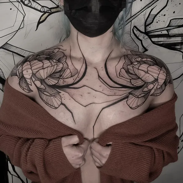 Graphic tattoo by Weeping Hyena