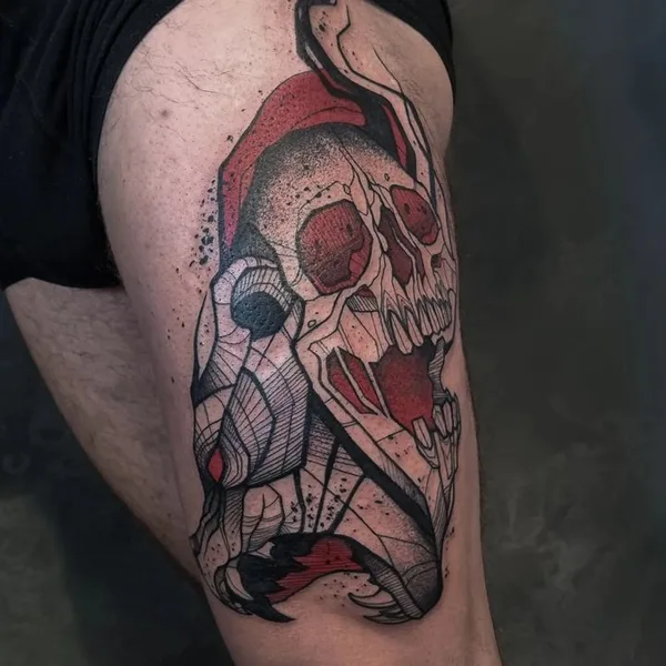 Graphic tattoo by Weeping Hyena