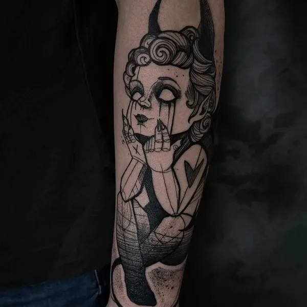 Graphic tattoo by Weeping Hyena