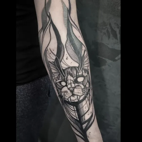 Graphic tattoo by Weeping Hyena