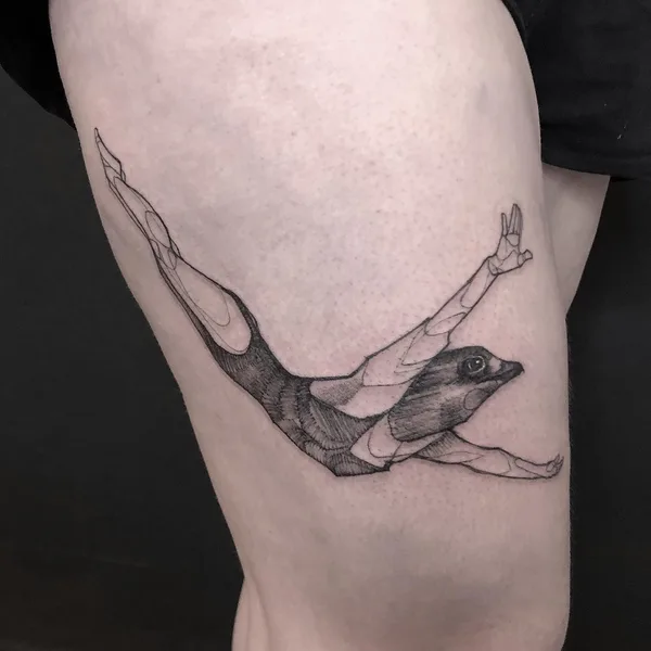 Graphic tattoo by Q.Ortega in Liège