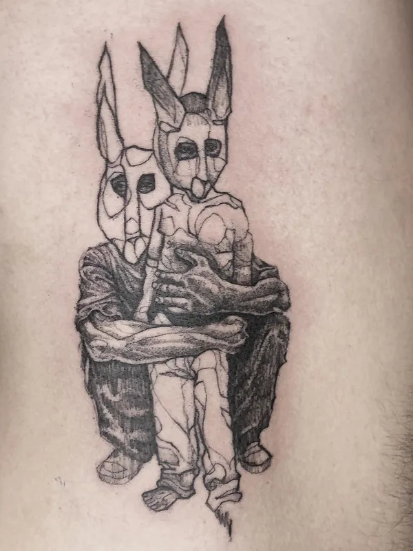 black and grey sketch tatuaje en side #66556 | Tatuador Q.Ortega