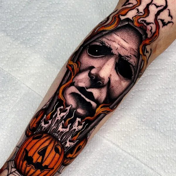 Graphic tattoo by Angelo Parente in Scranton