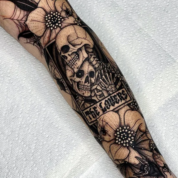 Graphic tattoo by Angelo Parente in Scranton