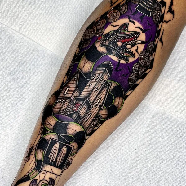 Graphic tattoo by Angelo Parente in Scranton