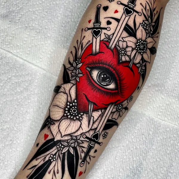 Graphic tattoo by Angelo Parente in Scranton