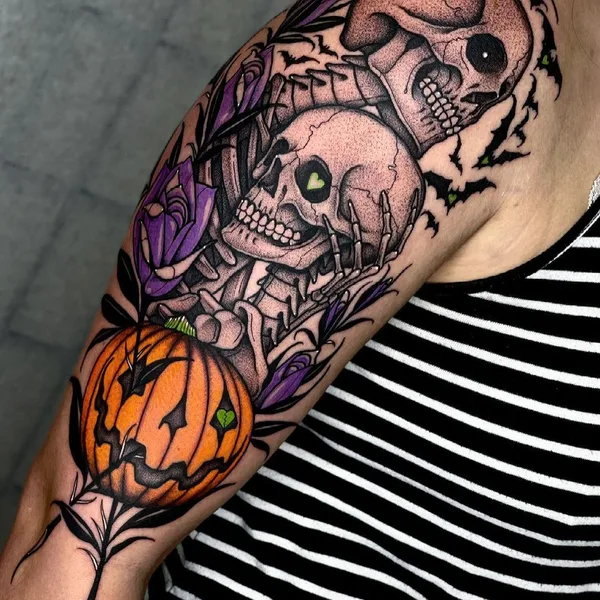 Graphic tattoo by Angelo Parente in Scranton