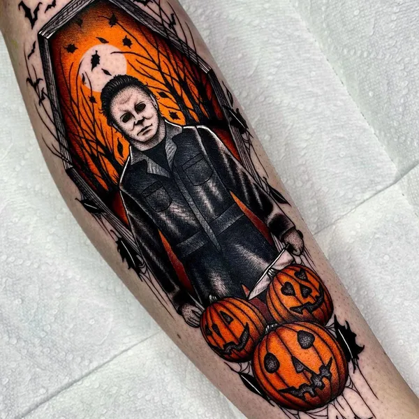 Graphic tattoo by Angelo Parente in Scranton